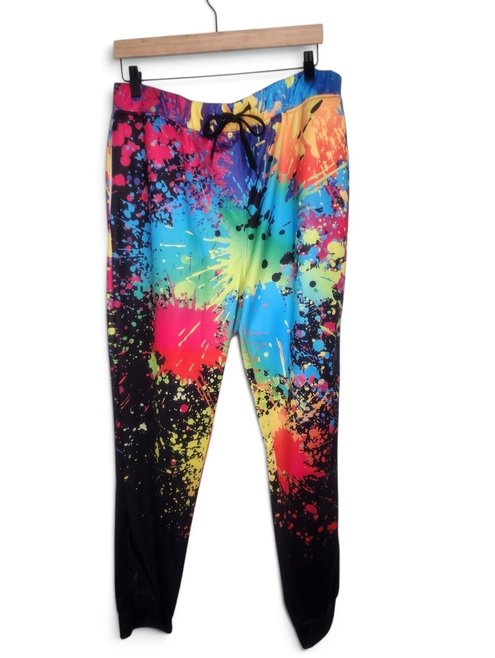 Paint Splatter Rave Festival Jogger Pants Size XL